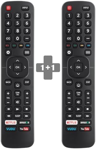 【 2 Pack 】 Universal for All Hisense TV Remote, Replacement Compatible for All Hisense 4K LED HD UHD Smart TVs