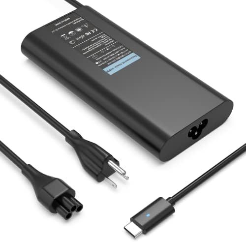 130W USB C Laptop Charger fit for Dell Precision 3591 3550 3551 3560 3561 3570 3571 3580 3581 3590 5470 5480 5680 5550 5560 5570 5750 5760 Type C Power Cord Ac Adapter