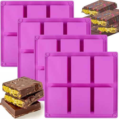 BABORUI 1 Inch Chocolate Bar Mold for Dubai Chocolate Bar Pistachio, 24 Cavities Silicone Chocolate Bar Mold Deep with Wrappers Scraper, Thick Candy Bar Mold for Filling Kunafa Chocolate Bar