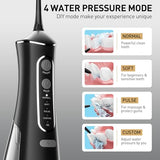 ZPN Water flosser for Teeth Cleaning and Flossing with 5 Replaceable Jet Tips, IPX7 Waterproof Water Flosser Portable and Rechargeable for Home and Travel with 4 Modes Normal/Soft/Pulse/Custom (Black)