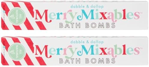 Dabble & Dollop Fizzy Cane Bath Bombs - Natural Droplets for Kids, 100% USA-Made, Paraben & Sulfate Free, Vegan, Gluten-Free, Tear-Free, Moisturizing & Fun (Set of 12)
