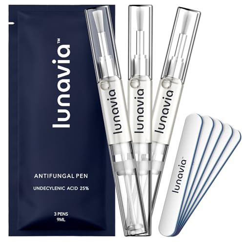 Antifungal Pen with 25% Undecylenic Acid - Precision Twist-Pen Applicator for Targeted Application - Infused with Tea Tree, Clove Bud Oil, Aloe Vera, and Vitamin E- 3 Pack