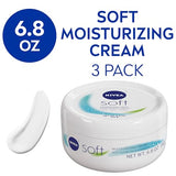 NIVEA Soft, Refreshingly Soft Moisturizing Cream, 3 Pack of 6.8 Oz Jars