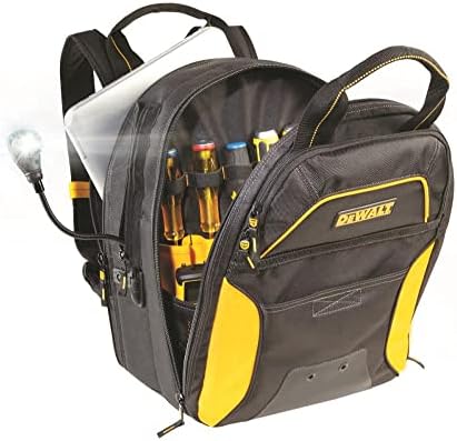 Dewalt 33 Pocket Lighted Usb Charging Tool Backpack