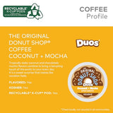 The Original Donut Shop Duos Coconut + Mocha Coffee, Keurig Single Serve K-Cup Pods, Medium Roast Coffee, 60 Count, (6 Packs of 10)