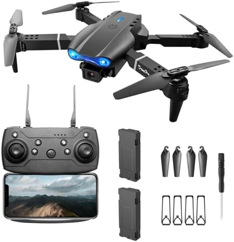 2025 FPV Drone with 4K Dual HD Cameras Upgraded Version RC Quadcopter for Adults and Kids, Beginner WiFi RC Drone Live Video, One Key Take Off/Land