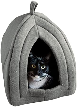 Cat House - Indoor Bed with Removable Foam Cushion - Pet Tent for Puppies, Rabbits, Guinea Pigs, Hedgehogs, and Other Small Animals by PETMAKER
