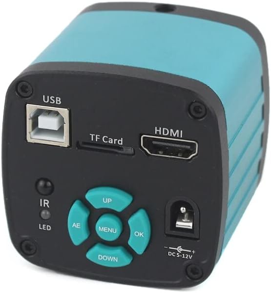 48MP 4K 1080P Video HDMI USB Microscope Camera Zoom C Mount LED Light for Acquisition of Digital Images Phone Repair (Color : Camera)