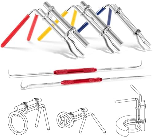 5 Pack Hydraulic Seal Installation Tool Kit, Hydraulic Cylinder Piston Repair Seal Tools, U-Cup Rod Seal Installation Tool Kits, Upgraded Seal Twistor Install Tool Set with Pick and Hook Set