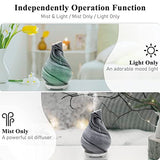 Essential Oil Diffuser Aromatherapy Diffuser - 100ml Art Glass Ultrasonic Cool Mist Aroma Oil Diffuser with Waterless Auto Shut-Off Protection & 7 Colors Night Light for Home Office Yoga SPA