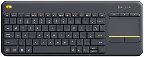 Logitech Wireless Touch Keyboard K400 Plus Keyboard with 3.5-inch Multi-Touch Touchpad, Quiet Keys, Wireless Keyboard up to 33 ft. Plug-and-Play (Renewed)