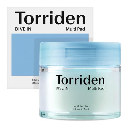 Torriden DIVE IN Multi Pad (80 pads) | Serum infused Facial Pads for Cooling, Soothing, Hydrating Spot Masking | Hyaluronic Acid, Panthenol, Allantoin