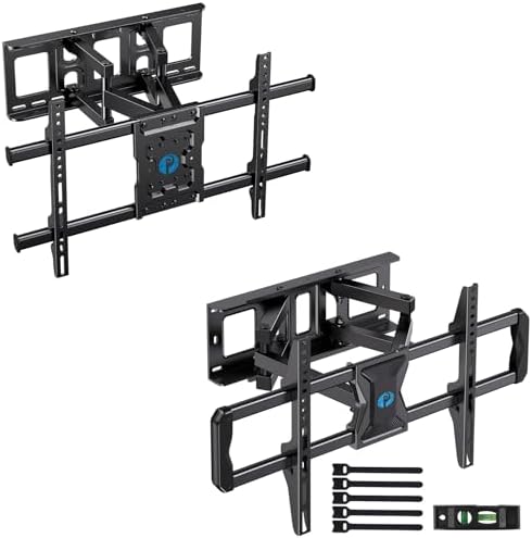 Pipishell Full Motion TV Wall Mount for Most 37-75 Inch TVs up to 132lbs & PILF8 Full-Motion TV Wall Mount for Most 37–75 Inch TVs