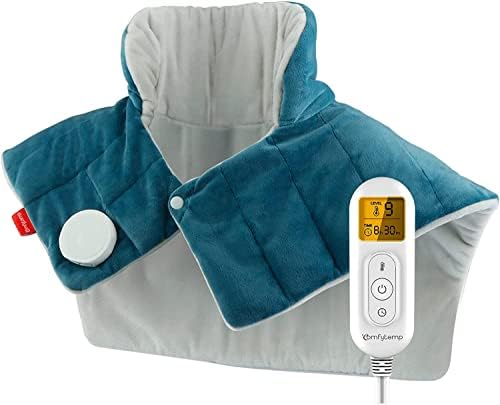 Heating Pad for Neck and Shoulders and Back, Comfytemp FSA HSA Eligible Weighted Electric Heat Pad for Pain Relief, 2.6lb Large Heated Wrap, 9 Heat Settings, 11 Auto-Off, Gifts for Women Men Mom Dad