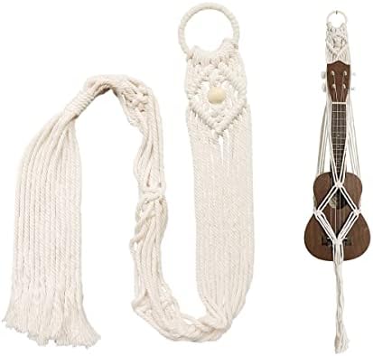 White Ukulele Hanger Decor Guitar Wall Hanger, Ukulele Case Alternative Kit (Suitable for 21 Inch)