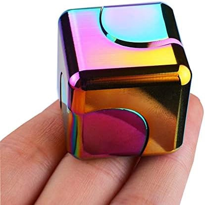 Fidget Spinner Toys Cube Adults, Easter Basket Stuffers for Teens Metal Cool Stuff Desk Gadgets Office Toys Small Anxiety Figette Sensory Toy ADHD Tool Fingears Figet Stress Valentine Gift for Boys