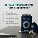 Nutrafol Men's Hair Growth Supplements, Clinically Tested for Visibly Thicker Hair and Scalp Coverage, Dermatologist Recommended - 1 Month Supply, 1 Refill Pouch