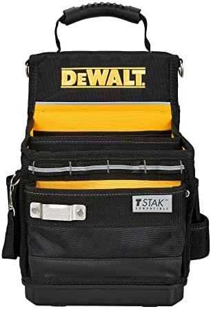 DEWALT Tool Bag, Easy Access Small Tool Pouch with Hard Bottom and Carrying Strap (DWST17624)