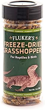 Fluker's Freeze Dried Grasshoppers, Nutrient-Packed, Ideal for Lizards, Reptiles, Birds, Fish, Hedgehogs, 1.7 oz