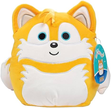 Squishmallows Original 8-Inch Tails - Sonic The Hedgehog- Official Jazwares Plush - Collectible Soft & Squishy SEGA Stuffed Animal Toy - Add to Your Squad - Gift for Kids, Girls & Boys
