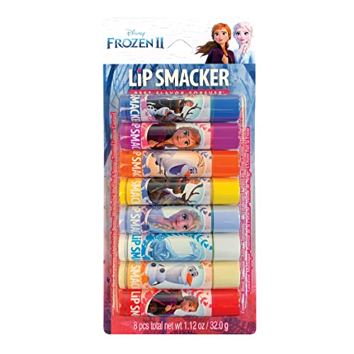 Lip Smacker Disney Frozen 2 Flavored Lip Balm Party Pack 8 Count, Clear, For Kids