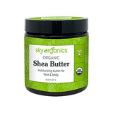 Sky Organics Organic Shea Butter, Replenishing Butter for Body & Face, Soothes, Softens and Boosts Skin's Overall Moisture and Radiance, Suitable for Dry Skin, USDA Certified Organic Skin Care, 8 Oz