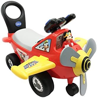 Kiddieland Disney Mickey Mouse Plane Light & Sound Activity Ride-On, 20.5" x 18" x 15.375"