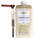 Fontana White Chocolate Mocha Sauce - 63 fl oz, Coffee Latte Beverage, Dessert, Baking Base Flavoring - Dispensing Pump Included with White Chocolate Flavor Sauce Bottle