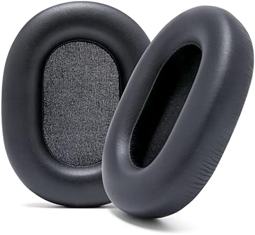 WC Extra Thick Earpads for Sony XM5 Made by Wicked Cushions - Soft PU Leather Cushions, Luxurious Noise Isolating Memory Foam, Added Thickness | Black
