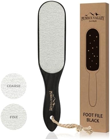 Pumice Stone Foot Scrubber - Pedicure Foot File with Handle for Dry Dead Skin - Callus Remover for Feet - Foot Scraper - Exfoliating Brush for Heels, Elbows, Hands