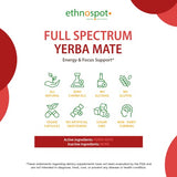 Full Spectrum Yerba Mate Capsules - Boosts Energy & Mental Focus - Supports Health & Metabolism - Enhanced Caffeine & Antioxidant Profile - All Natural - 125 Vegan Capsules