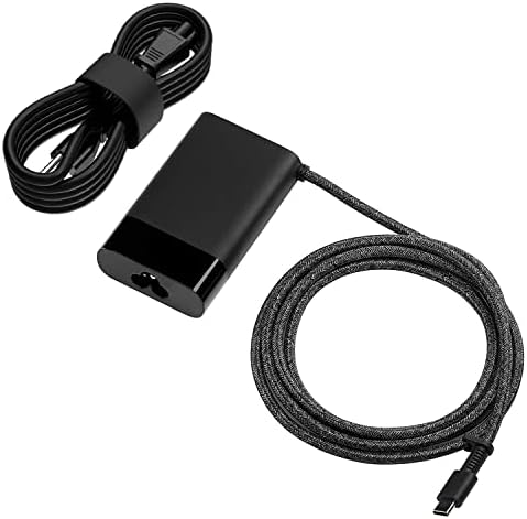 65W Slim Travel HP USB C AC Charger for HP Spectre x360 EliteBook x360 ProBook x360 HP Chromebook x360 Elite x2 Split x2 Fast Charging Type C Laptop Power Suppy Adapter Cord