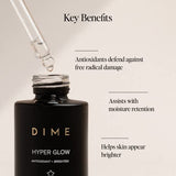 DIME Beauty Hyper Glow Serum, 15% Vitamin C Face Serum for Brightening Dull Skin, Dark Spot Corrector Serum, 1 oz / 30 ml