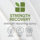 Biolage Strength Recovery Leave-In Conditioner Spray | Hair Repairing Heat Protectant & Detangler | Strengthens & Prevents Damage | For Damaged & Sensitized Hair | Vegan | Cruelty-Free | 7.8 Fl. Oz