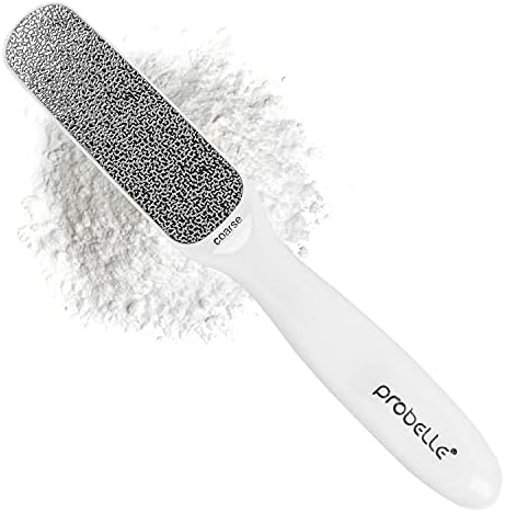 Probelle Double Sided Multidirectional Nickel Foot File Callus Remover - Immediately Reduces calluses and Corns to Powder for Instant Results, Safe Tool (White)