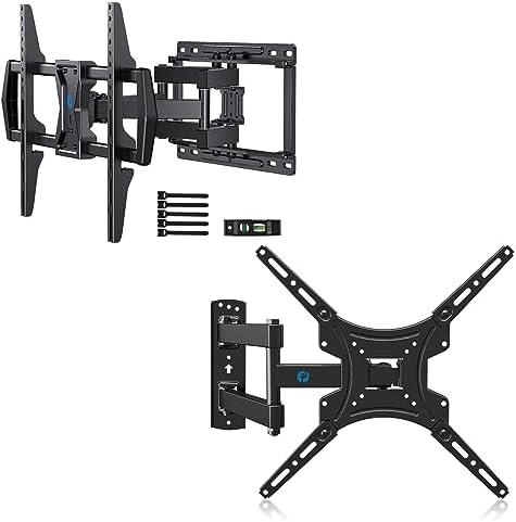 Pipishell Full Motion TV Wall Mount for Most 37-75 inch TVs up to 100 lbs & Full Motion TV Wall Mount Bracket Articulating Arms Swivels Tilts Extension Rotation for Most 26-55 Inch TVs