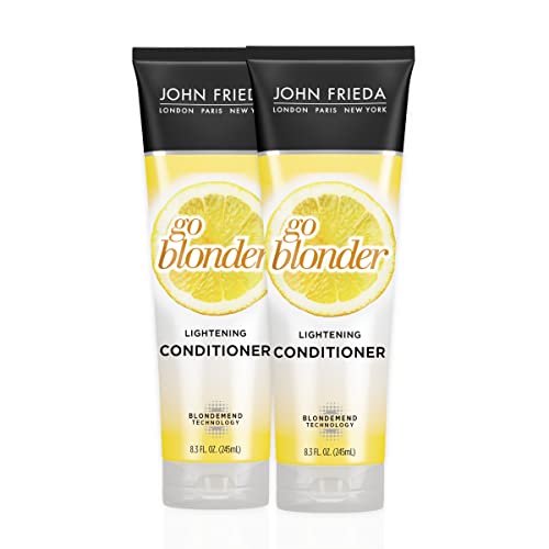 John Frieda Sheer Blonde Go Blonder Conditioner, Gradual Lightening Conditioner, 8.3 oz (Pack of 2), with Citrus and Chamomile, featuring our BlondMend Technology
