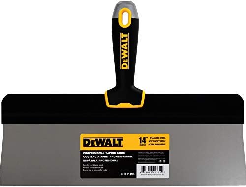 DEWALT 14" Big Back Taping Knife | Stainless Steel w/Soft Grip Handle | DXTT-2-196