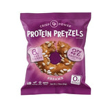 Crisp Power High Protein Pretzel Crisps - 6 Pack x 1.75 oz Crunchy & Flavorful Plant-Based Snack. No Sugar, 28g Protein Per Pack in 3 Savory Flavors, Vegan, Keto Friendly, Non-GMO, Kosher Non-Dairy (1.75 Ounce (Pack of 6), Sesame)