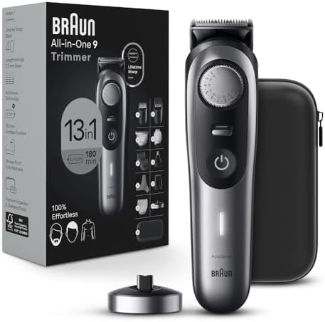 All-in-One Style Kit Series 9 9440, Shaving Kit with 13-in-1 Trimmer for Beard, Body, Manscaping, Hair Clippers & More, Holiday Gifts for Men