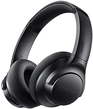 Soundcore Life 2 Active Noise Cancelling Over-Ear Wireless Headphones, Hi-Res Audio, 30-Hour Playtime, CVC Noise Cancellation, BassUp Technology, Memory-Foam Ear Cushions, and Travel Case (Renewed)
