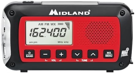 Midland® - ER10VP Weather Radio with Flashlight & Emergency Alert - AM/FM Radio - Compact and Easy to Carry - SOS Strobe Signal and Headphone Jack