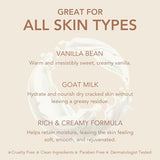 Dionis Goat Milk Skin Care Vanilla Bean Scented Hand Cream Set - Cruelty Free Travel Size Hand Lotion For Hydrating & Moisturizing Dry Skin - Paraben Free Formula Made In The USA, 1 oz Set of 4