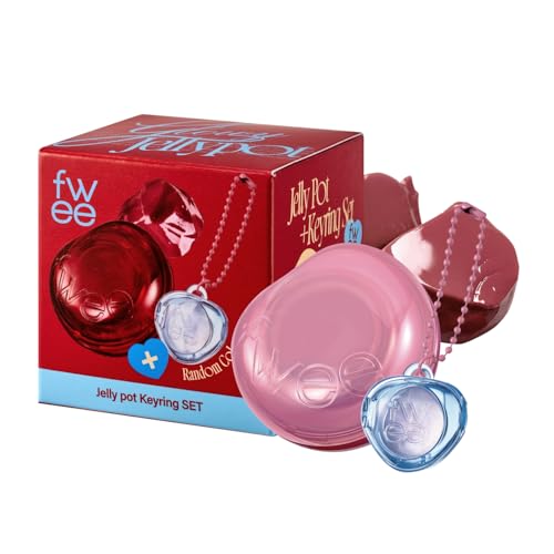 Lip & Cheek Glowy Jelly Pot + Random Colored Keychain SET | Multiuse Tinted Glow Jelly Balm – Rosy Glaze | Glossy Lips, Dewy Blush, High-Shine, Hydrating Finish | 0.14 oz.