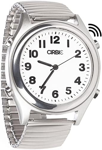 English Talking Watch with Large Numbers and Expandable Strap, self-Setting for Visually impaired, Blind or Elder People (American Accent)