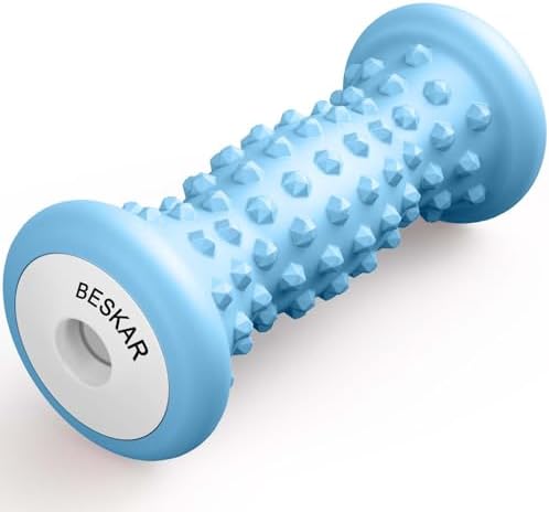 BESKAR Foot Massage Roller for Plantar Fasciitis Relief, Portable Foot Roller to Deep Tissue Muscle Massage, Foot Arch and Heel Pain, Foot Trigger Point Therapy Reflexology Tool