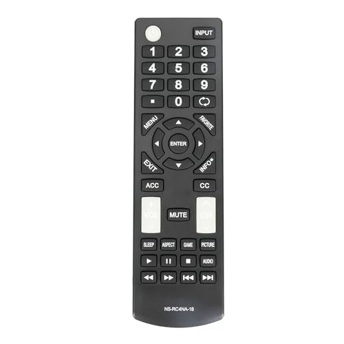 NS-RC4NA-18 Replace Remote Compatible with Insignia TVs NS-32D311NA17 NS-32D311MX17 NS-40D420NA18 NS-49D420NA18 NS-55D420NA18 NS-40D420MX18 NS-55D420MX18 NS-39D310NA17 NS-50D510NA17 NS-50D510MX17