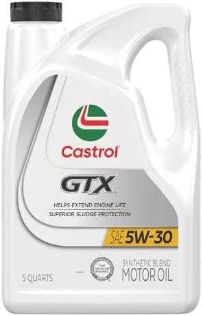 Castrol GTX 5W-30 Synthetic Blend Motor Oil, 5 Quarts