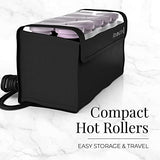 Remington H1015 Compact Ceramic Worldwide Voltage Hair Setter & Rollers, 1-1 ¼" Purple/Black, Original Version, 10 Piece Set