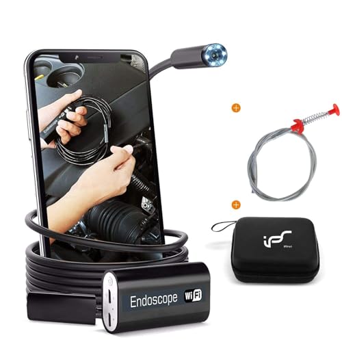 Endoscope WiFi, Wireless Endoscope Camera for Android 2.0MP Borescope Inspection Camera with Flexible Grabber 16.4ft (5M)